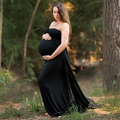 Maternity Photography Props Maternity Gown Mermaid Dress Sleeveless Fitted Maxi Gown Baby Shower Photo Shoot Long Tube Dress