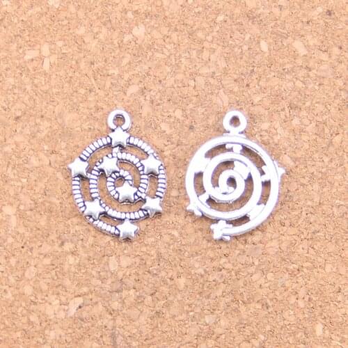 32pcs Charms shooting stars galaxy 21x15mm Antique Pendants,Vintage Tibetan Silver Jewelry,DIY for bracelet necklace