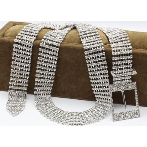 Luxury Womens Rhinestone Belt Crystal Studded Belt Belt Cowgirl Cowboy Bling Strap Belt for Women Ladies Dress Jeans Clothing
