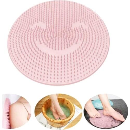 Silicone Bath Massage Cushion Brush Anti-slip for Lazy Wash Feet Clean Dead Skin Bathroom Dropshipping SMJ