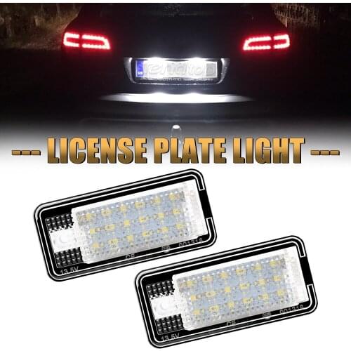 Car License Plate Light Number Plate Backlight For Audi A3 S3 2004-2009 A3 Cabriolet A4 S4 B6 A6 C6 S6 A8 S8 RS4 RS6 No Error