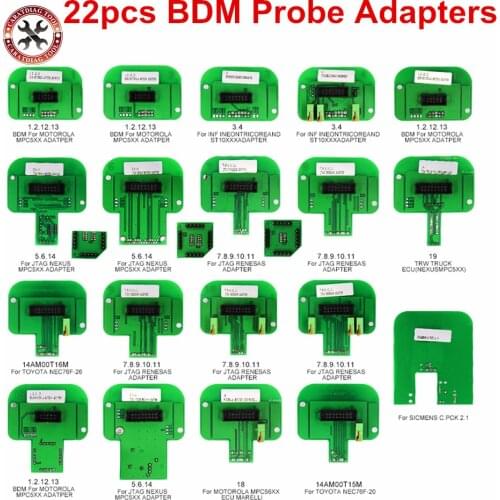 High Quality 22pcs BDM Probe Adapters BDM Frame ECU RAMP For FGTECH V54 BDM100 BDM Frame Full Sets ECU Programmer Best Price