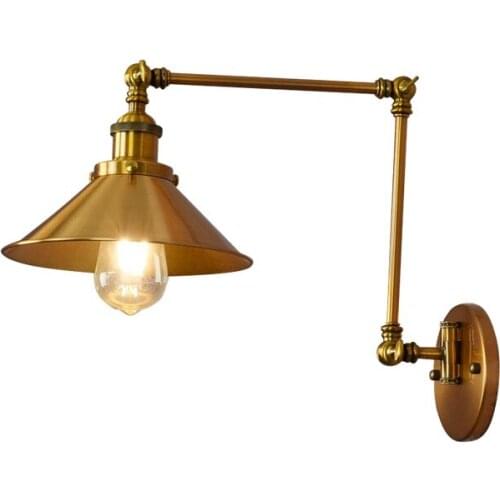 Loft Style Double Adjust Long Arm Wall Sconce Iron Antique Lamp Edison Industrial Vintage LED Wall Light Fixtures Home Lighting