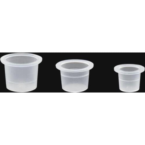 500pcs PVC White Tattoo Pigment Ink Cup Holder Cap for Permanent Makeup Ink Tattoo Tool Small Medium Large Size