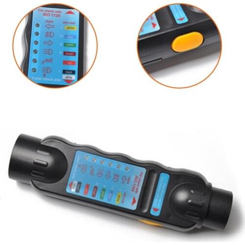 Car Trailer Tester 7 Pin Towing Light Cable Circuit Plug Socket Cable Tester with 12V Electrics Diagnostic Tools