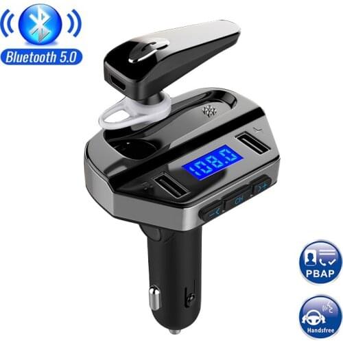 Car MP3 player, bluetooth hands-free headset, 5V/3.1A dual USB smart fast charging, Car Fm transmitter