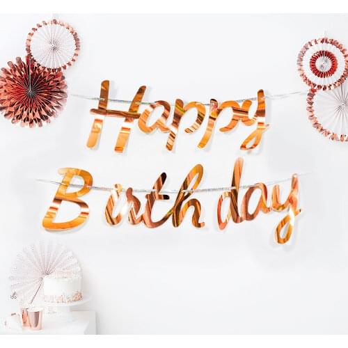 Happy Birthday Banner Garland Letter Decor Birthday Party Decorations Kids