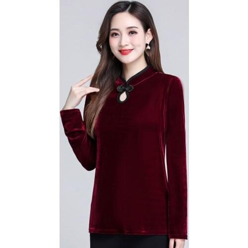Turtleneck Blouse Women Fashion Temperament Gold Velvet button Plus Size Female Shirts Spring Korean Bottoming Long Sleeve Tops