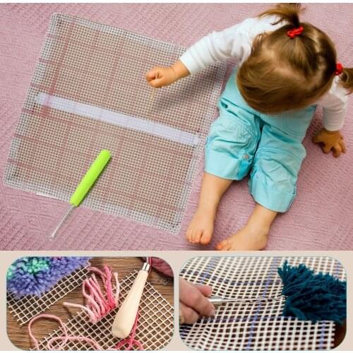 Blank Latch Hooking Rug DIY Seat Sofa Cushions Mat Making for Beginner