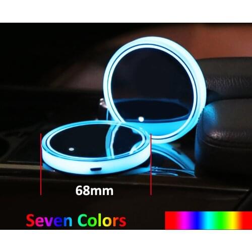 For Mini Cooper Countryman F54 F55 F60 R55 R56 R60 R61 Car Accessories 2X Led Car Cup Badge Light Luminous Coaster Drink Holder