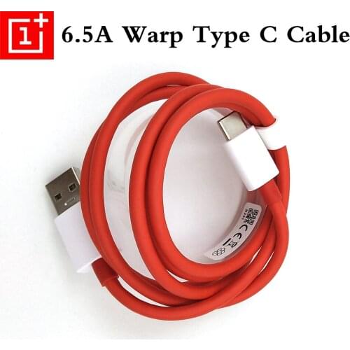 Oneplus Usb 3.1 Type C Warp Charge Cable 6.5A Fast Charge Line For One Plus Nord 9 8 Pro 9R 8 8T 7T 7 N10 N100 5G Quick Charging