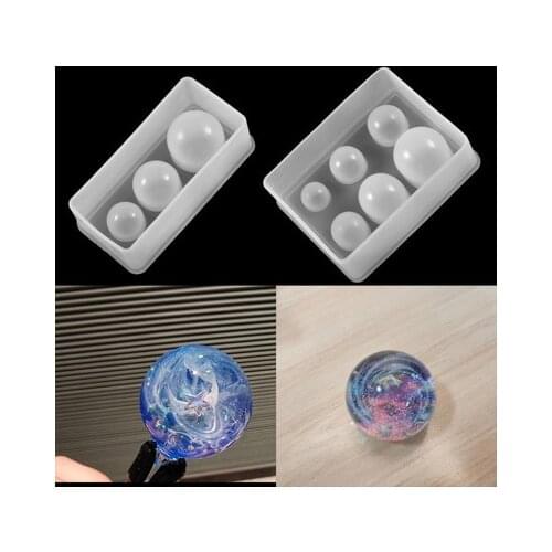 Round Ball Silicone Mold Necklace Epoxy Resin Molds For DIY Jewelry Pendant Lanugo Finding Making Tool