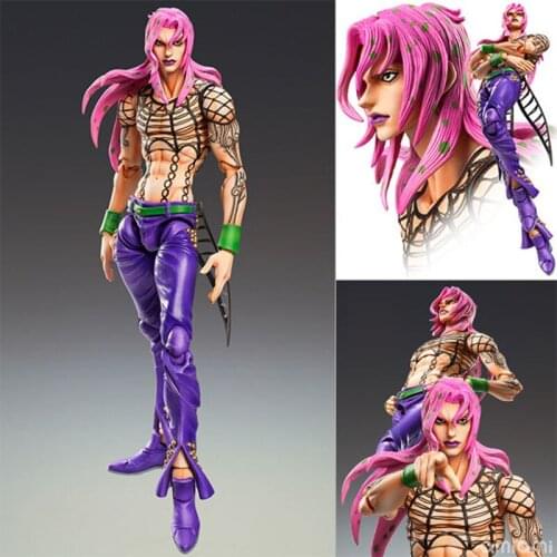 Anime Jojos Bizarre Adventure Manual Model Dolls Adjustable Purple Hair Ai'Diablos Japan Aaction Boy Gift Collectible DIY New