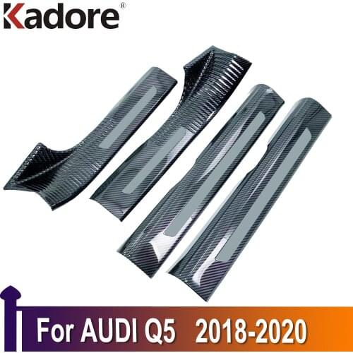 For Audi Q5 2018 2019 2020 Stainless Steel Inner Door Sill Scuff Plate Guards Door Sills Protectors Welcome Pedals Car Styling