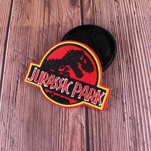 Jurassic Park Patches On Clothes Sticker Applique Patch Badge Apparel Sewing Accessories Movie Iron On Patches For Clothing
