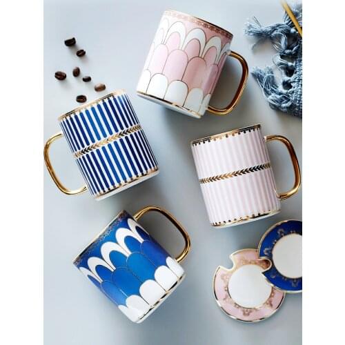 Luxury Retro Gold Milk Mug Gift Travel Man Aesthetic Minimalist Coffee Nordic Handmade Ceramic Vaso Cafe Drinkware BY50MU