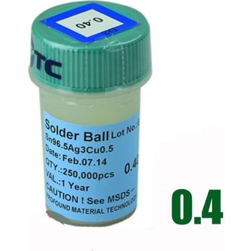 0.4mm Lead-free 250k BGA Reballing Soldering Balls Solder Balls for BGA Reworking