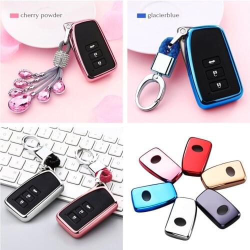 Car Remote Key Case For Lexus RX200t NX200 ES250 ES300h Key Protective Cover Shell Keychain Crystal Pendant Buckle Accessories
