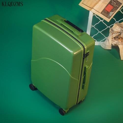 KLQDZMS 20’’22’’24’’26 Inch PC Mens Wheeled Suitcase Trolley ABS Classic Women Rolling Luggage Student Fashion Suitcase