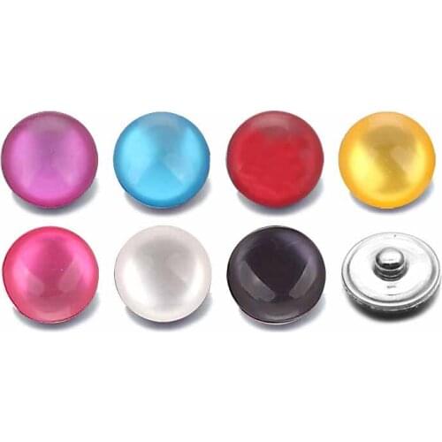 Hot Silicone 18mm Acrylic Resin Uneven Resin Snap Button 007 Fit Charm Interchangeable Bracelets Jewelry Wholesale Accessories