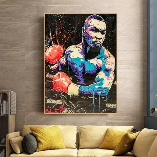 Abstarct Art Boxing Champion Posters and Print Picture Street Graffiti Canvas Painting Wall Art for Living Room Home Decro