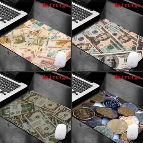 Mairuige Dollar cash american currency mouse pad 220X180mm computer big sale cheapest rubber desk keyboard