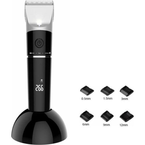 Professional Electric Hair Trimmer Rechargeable Hair Clipper Haircut Beard Trimmer Razor for Adult Men LED Light 0.5mm Cutting
