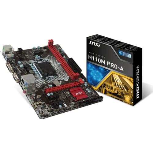 LGA 1151 MSI H110M PRO-A Motherboard DDR4 32GB DVI USB3.0 DDR4 2133MHz Desktop Intel usedH110 Placa-Mãe 1151