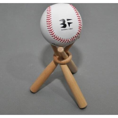 Mini Solid Wood Baseball Display Bracket Bat Modeling Softball Baseball Display Base Display Circle