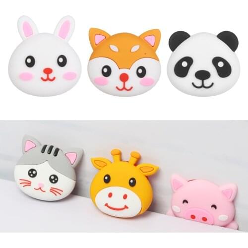 1 PC Animal Soft Rubber Pad To Protect The Wall Self Adhesive Door Stopper Door Fender Stickers Rubber Home Back Door Crash Pads