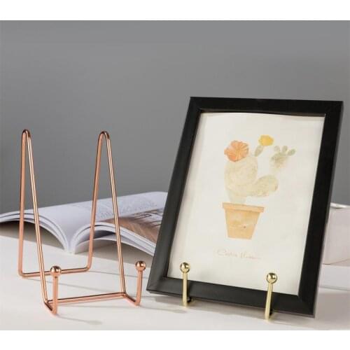 Geometric Desktop Placement Stand Iron Bracket Picture Frame Medal Certificate Bowl Phone Tablet Support Holder Display Frame