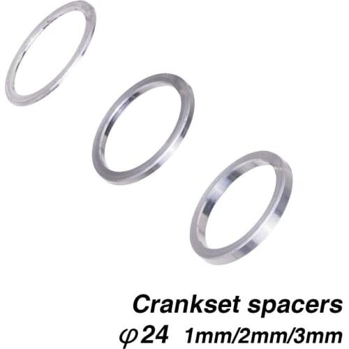 ZTTO 1/2/3mm Bottom Brackets Spacers Crankset Spacers CNC Center Axle Washer Spacer Adapter For MTB Road Bike 24mm Diameter