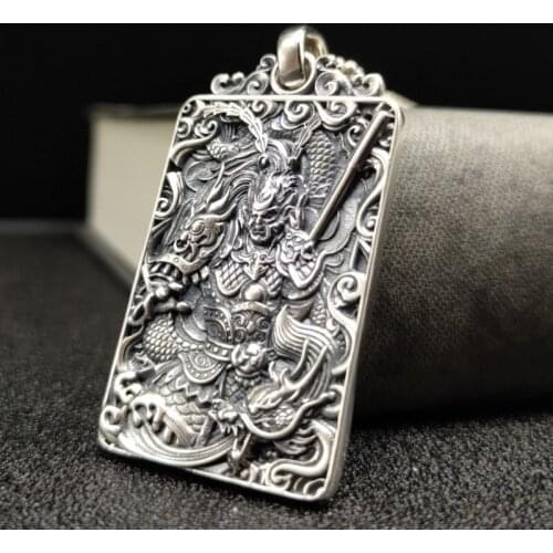 BOCAI New 100% s925 Silver Jewelry Retro Personality Monkey King 2021 Ttrend Men and Women Pendant