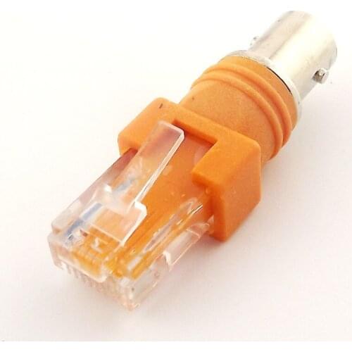 5x BNC Female to RJ45 Male Adapter Connector Chassis Panel Mount Monitor Accessorie Nickel Plated Connector