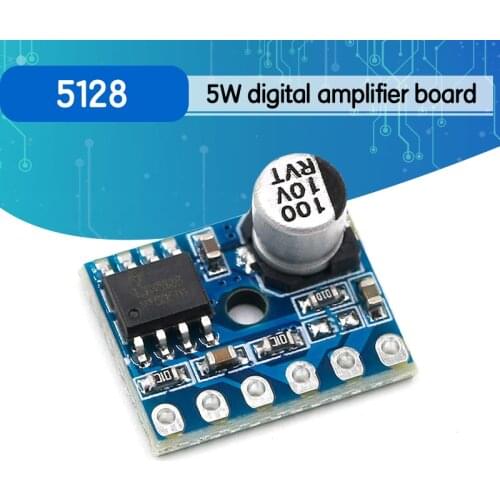 5128 Amplifier Board 5W Class D Digital Amplifier Board Mono Audio Module Low Distortion