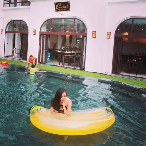 Floating Mat Adults Banana Shape Floating Bed Inflatable Lounge Chair for Swimming Pool Water Park Outdoor Sports Equipment