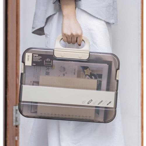 A4 File Bag Transparent Large-capacity Tote Bag Students with Cram School Bag Production and Medical Records To Collect Bags