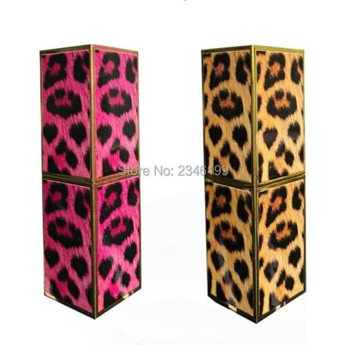 Empty Lipstick Tube 12.1mm Magnetic Buckle Lip Balm Tube Empty Gold Leopard Print Lipstick Container Pink Lip Balm Tube 30pcs