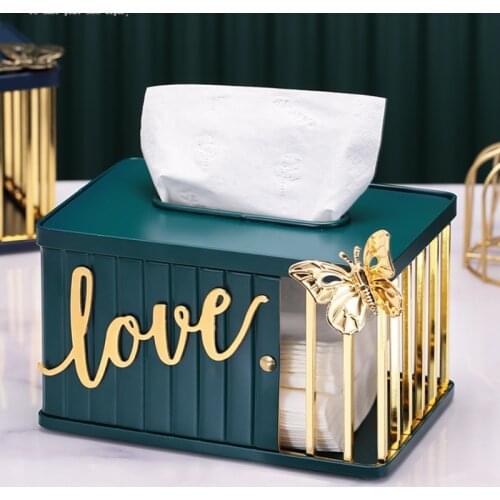 TT Creative Tissue Box Household Guest Restaurant Simple Modern Bedroom Desktop Tissue Storage Box Nordic Instagram Style