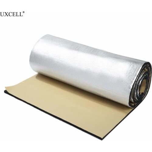 Uxcell 10mm Thick Alumina fiber+ Muffler cotton Car Automotive Heat Insulation Sound Deadener Road Noise Dampener Thermal Mat