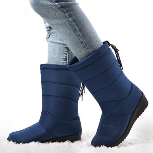 Winter Boots Women Waterproof Snow Shoes Female Fur Warm Boots Ladies Fashion Rubber Bootie Casual Plush Botas De Mujer 2020