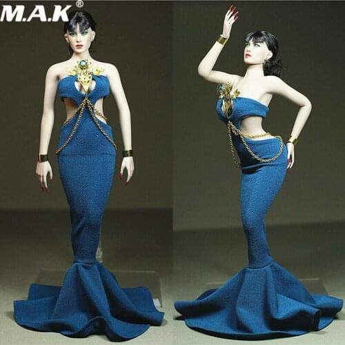 1:6 Blue Mermaid Dress Bracelets Accessories F 12" TBLeague Phicen Big Bust Female Action Figure Accessories Clothes