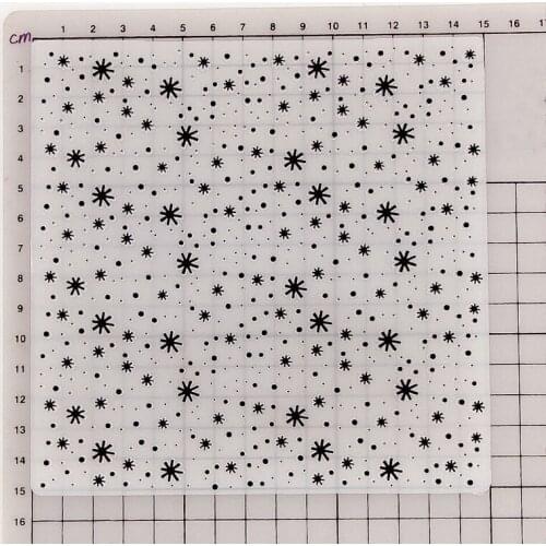 15x15 Snowflakes Embossing Folders Plastic Halloween Scrapbooking DIY Template Fondant Cake Photo Album Christmas Card Making