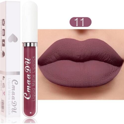 18 Colors Lips Makeup Lipstick Lip Gloss Matte Velvet Lip Glaze Waterproof Long Lasting Moisture Sexy Red Lips Makeup TSLM1