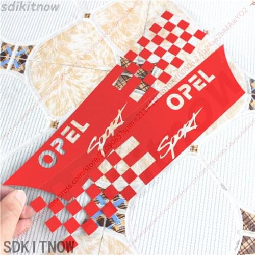 2pcs Car Square Sport Decal Front rear Door Sticker Styling Decoration For opel astra corsa zafira vectra meriva accessories