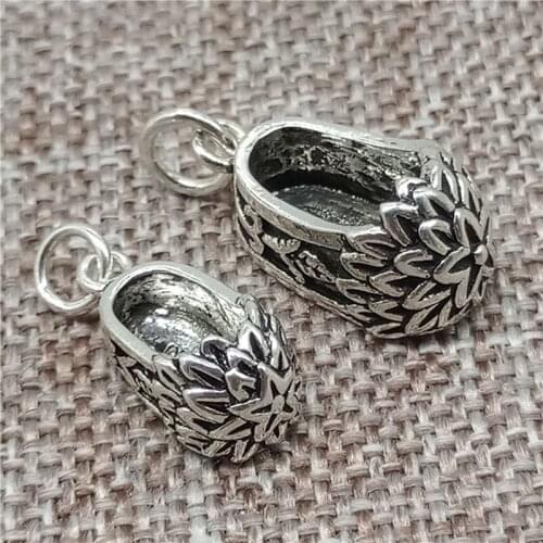 925 Sterling Silver Baby Shoe Charms Pendants for Bracelet Necklace