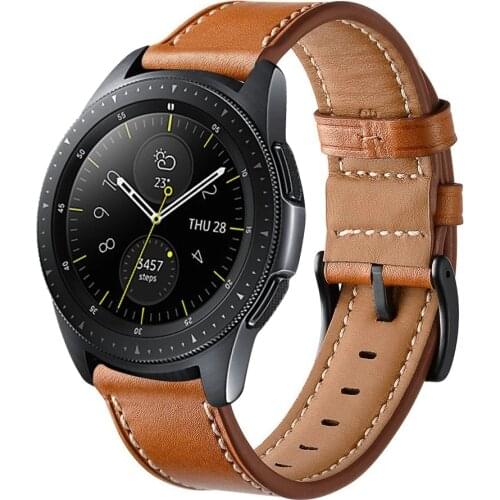 50Pcs/Pack Leather Bracelets For Samsung Galaxy Watch 3 45mm Strap Watch Band 22mm 20mm Galaxy Active 2 Huawei GT Amazfit GTS