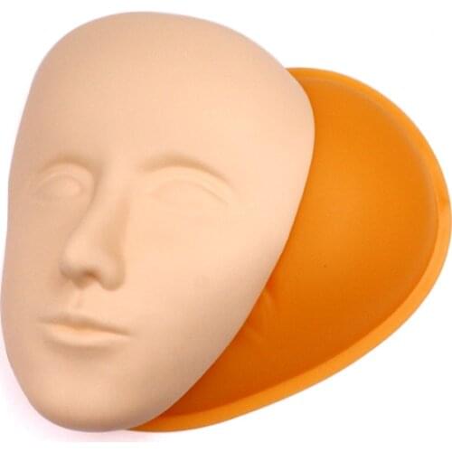 5D Facial Tattoo Training Head Silicone Practice Permanent Makeup Lip Eyebrow Tattoo Skin Mannequin Doll Face Head