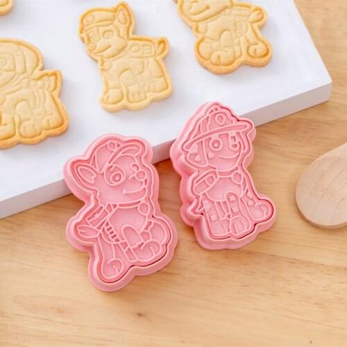 6Pieces Paw Patrol Set Of Cookie Cutters 3d Cartoon Cartoon Skull Mold Plastic Pressing Fun Baking Mold Unicorn Cookie Mould