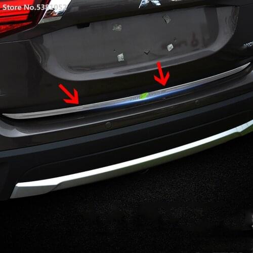 For Mitsubishi Outlander 2013 2016 2018 2020 Accessories Chrome Rear Trunk Tailgate Lid Strip Stainless Steel Back Door Trim